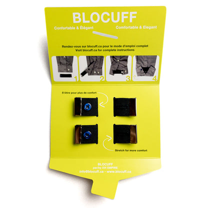 enveloppe blocuff ouverte, attache manche